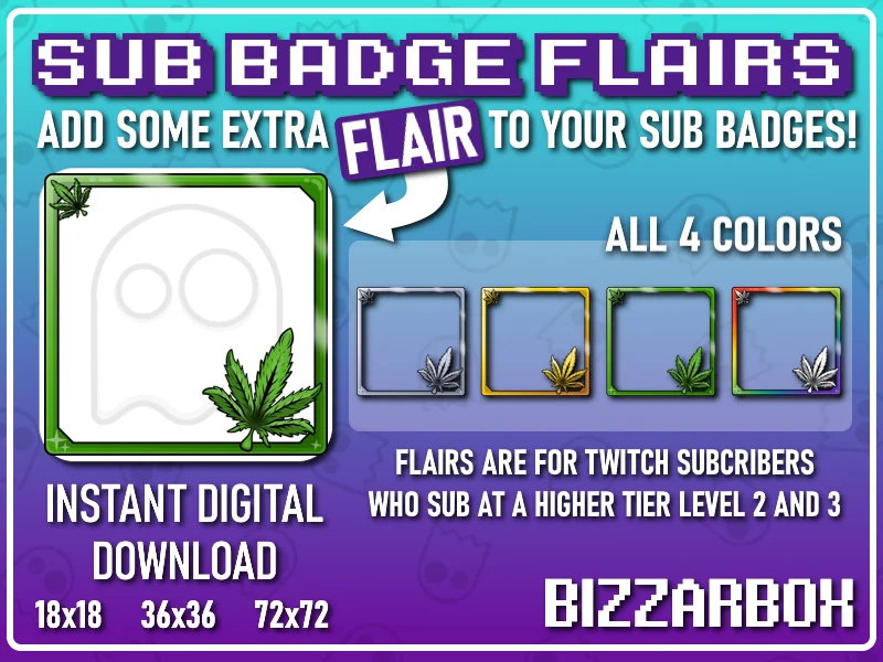 Sub Badge Flairs - 420 Frames
