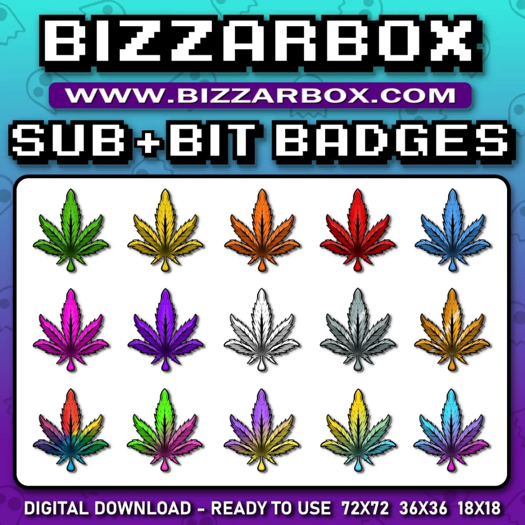 Twitch Sub Badges - 420 Leaf