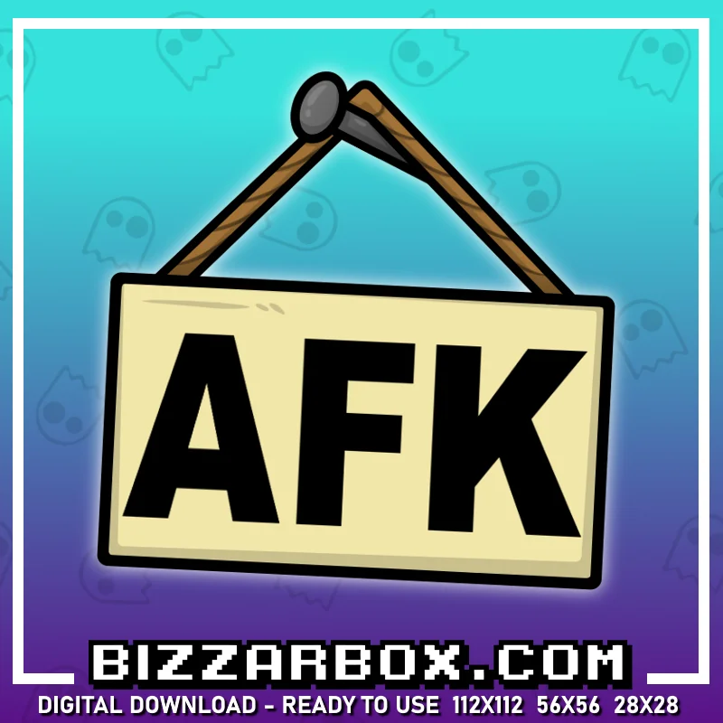 Twitch Streamer Emote - AFK Sign