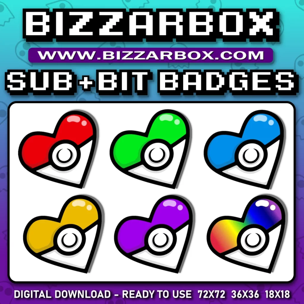 Twitch Sub Badges - Anime Hearts