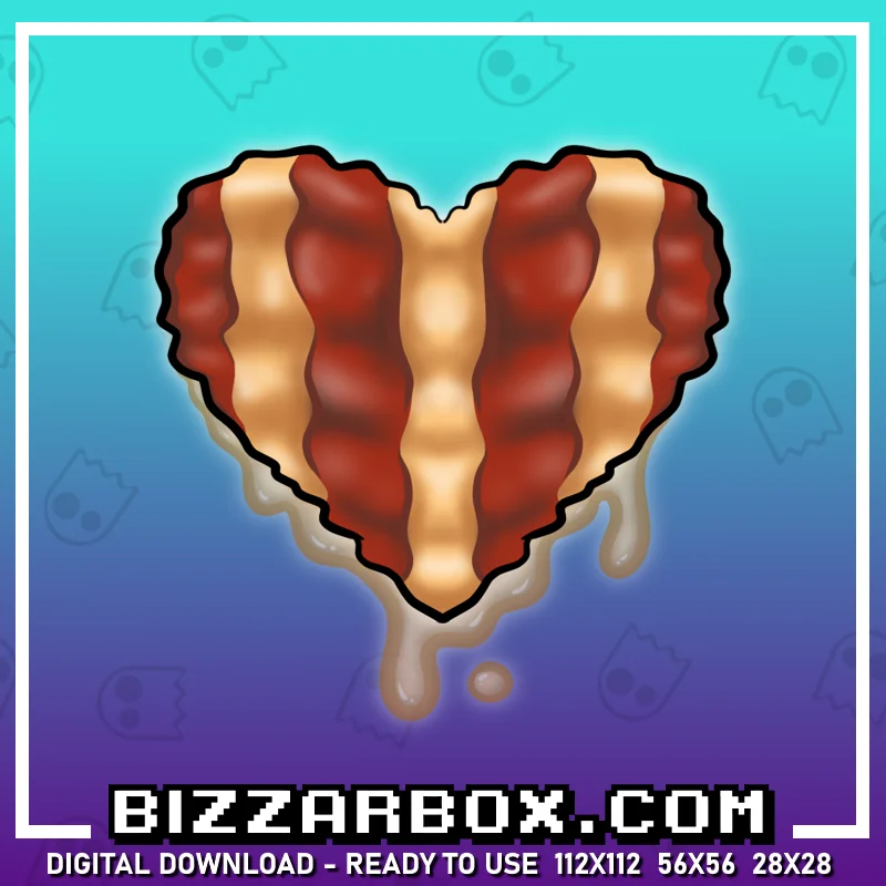 Twitch Streamer Emote - Bacon Heart