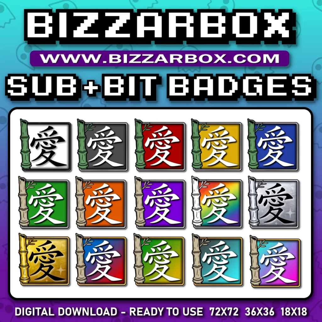 Twitch Sub Badges - Bamboo Love