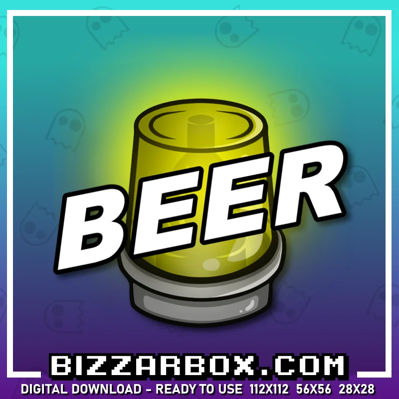 Twitch Streamer Emote - Beer Alert Light