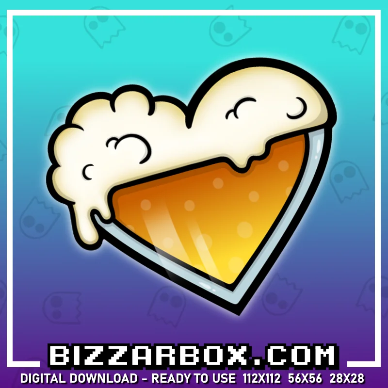 Twitch Streamer Emote - Beer Heart