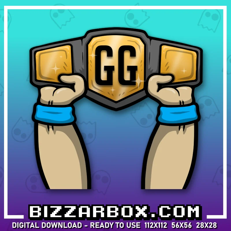 Twitch Streamer Emote - GG Wrestling Belt