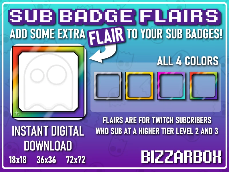 Sub Badge Flairs - Blocked Corner Frames