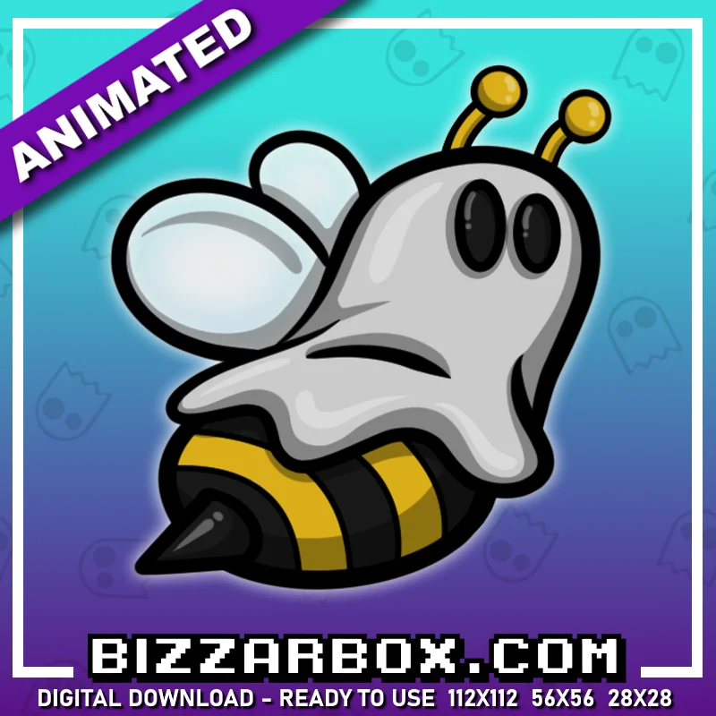 Twitch Animated Emote - Boo Bee Ghost Bee