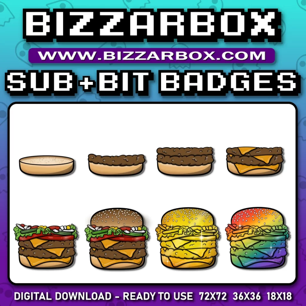 Twitch Sub Badges - Hamburger