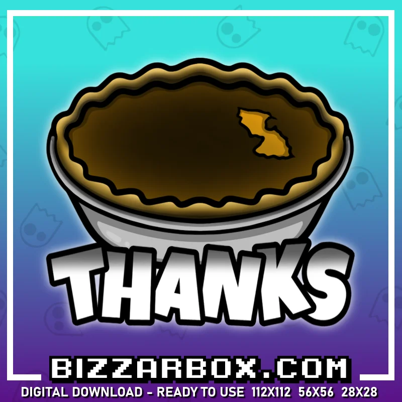 Twitch Streamer Emote - Thanks Burnt Pie Meme