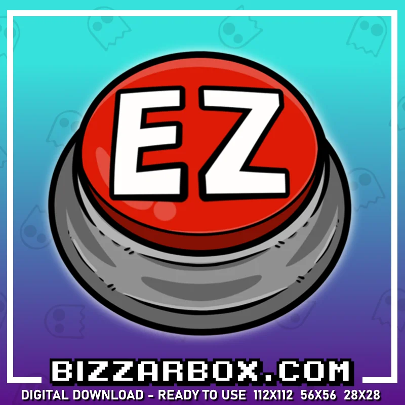 Twitch Streamer Emote - EZ Button Red