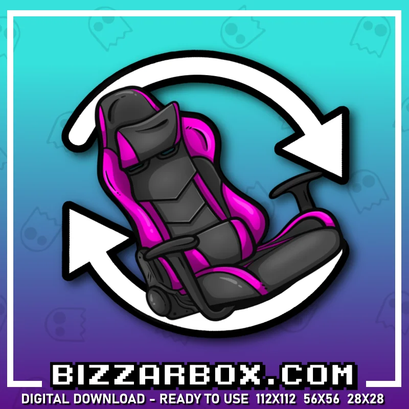 Twitch Channel Point Emote - Chair Spin Redeem Pink