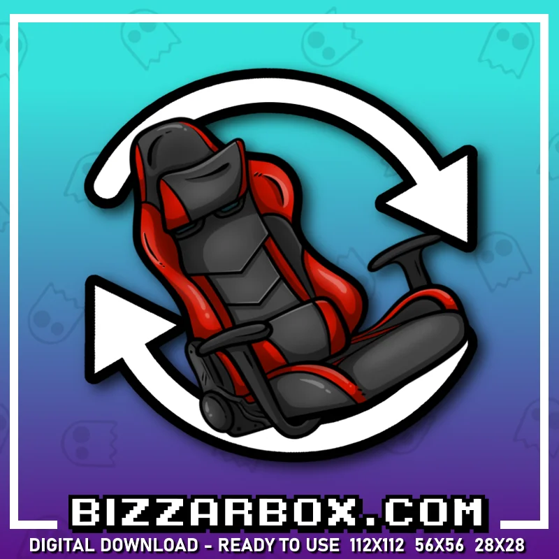 Twitch Channel Point Emote - Chair Spin Redeem Red
