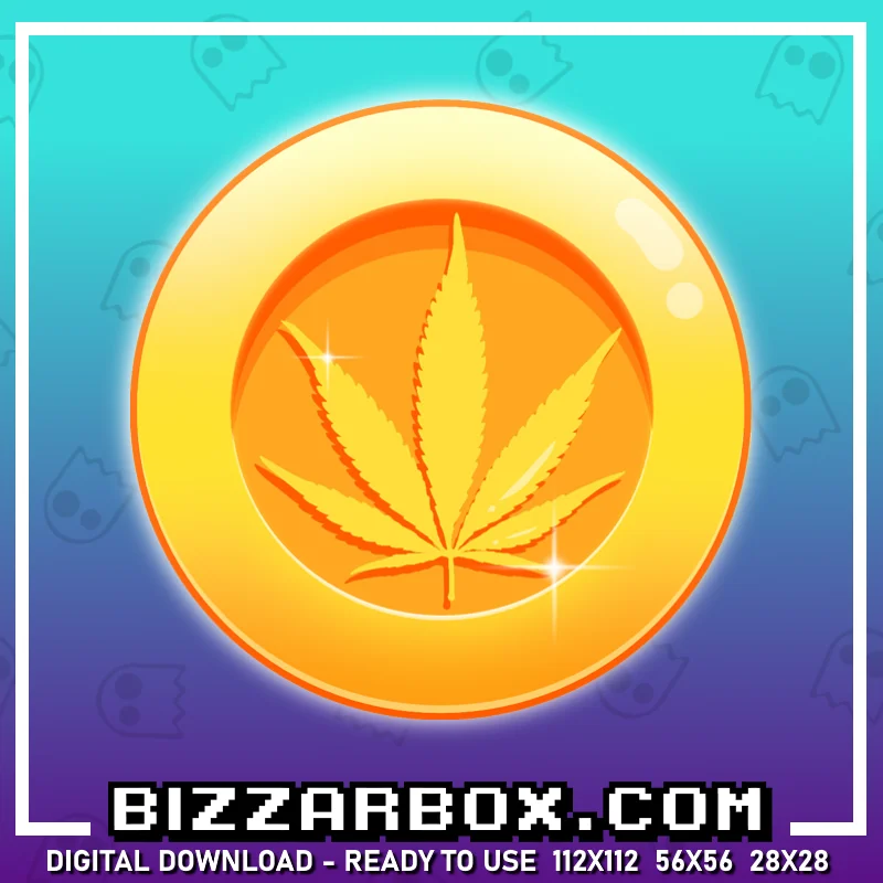 Twitch Channel Point Emote - 420 Coin Icon