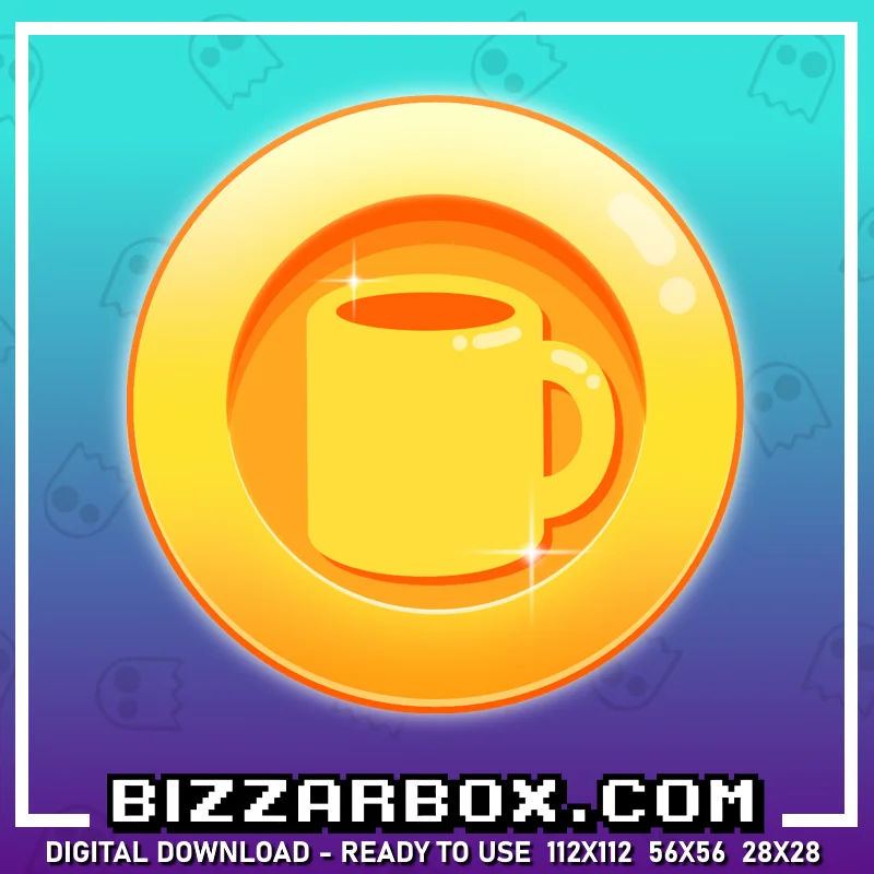 Twitch Channel Point Emote - Mug Coin Icon