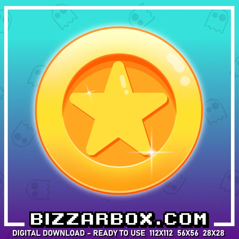 Twitch Channel Point Emote - Star Coin Icon