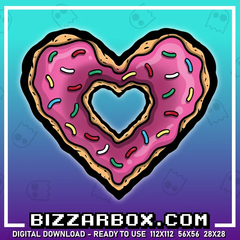 Twitch Streamer Emote - Donut Heart