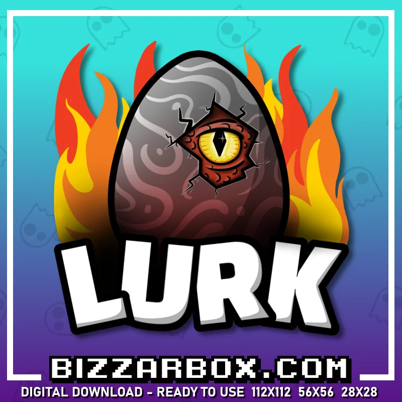 Twitch Streamer Emote - Dragon Egg Lurk