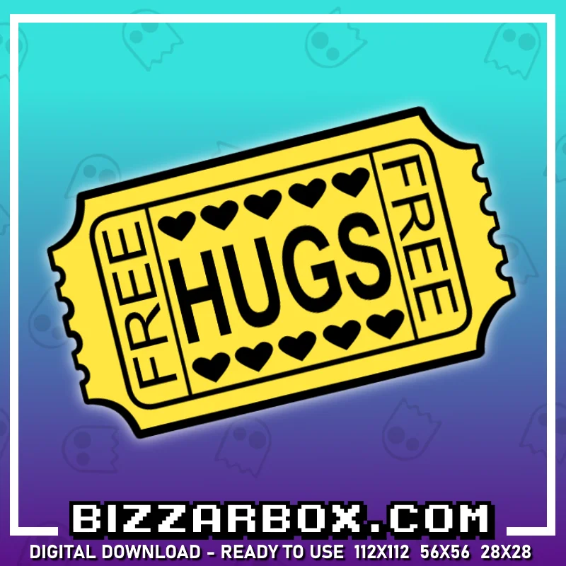 Twitch Streamer Emote - Free Hugs Ticket