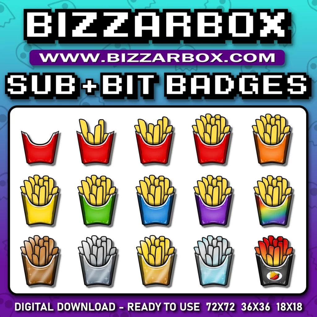Twitch Sub Badges - French Fries
