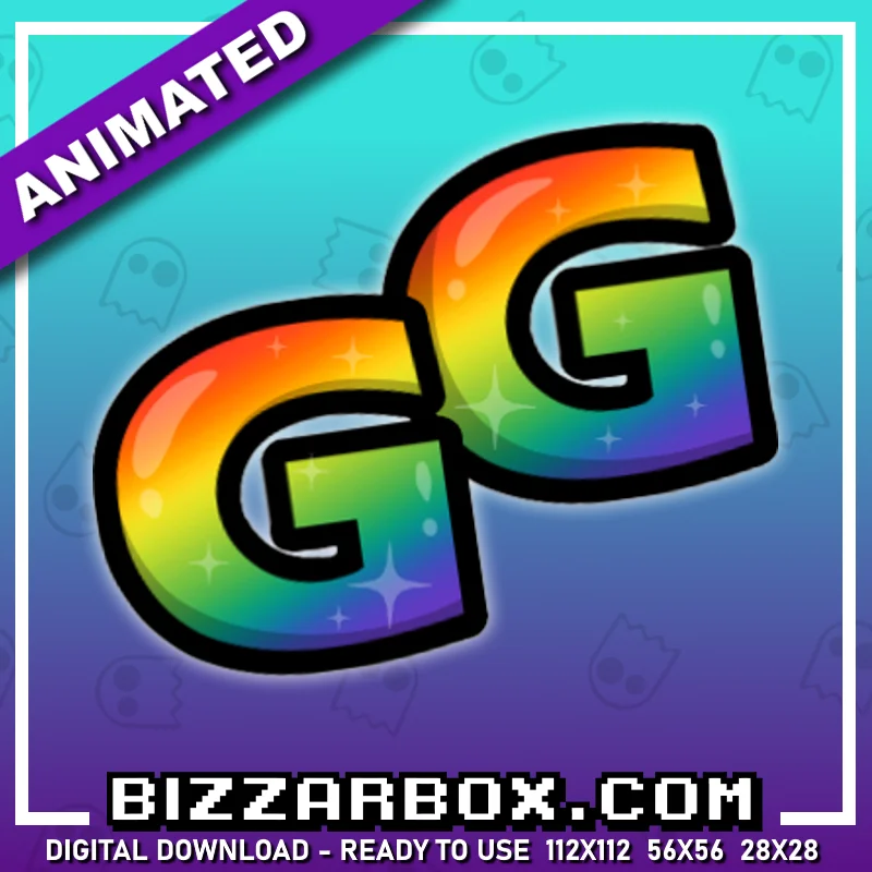 Twitch Animated Emote - GG Rainbow