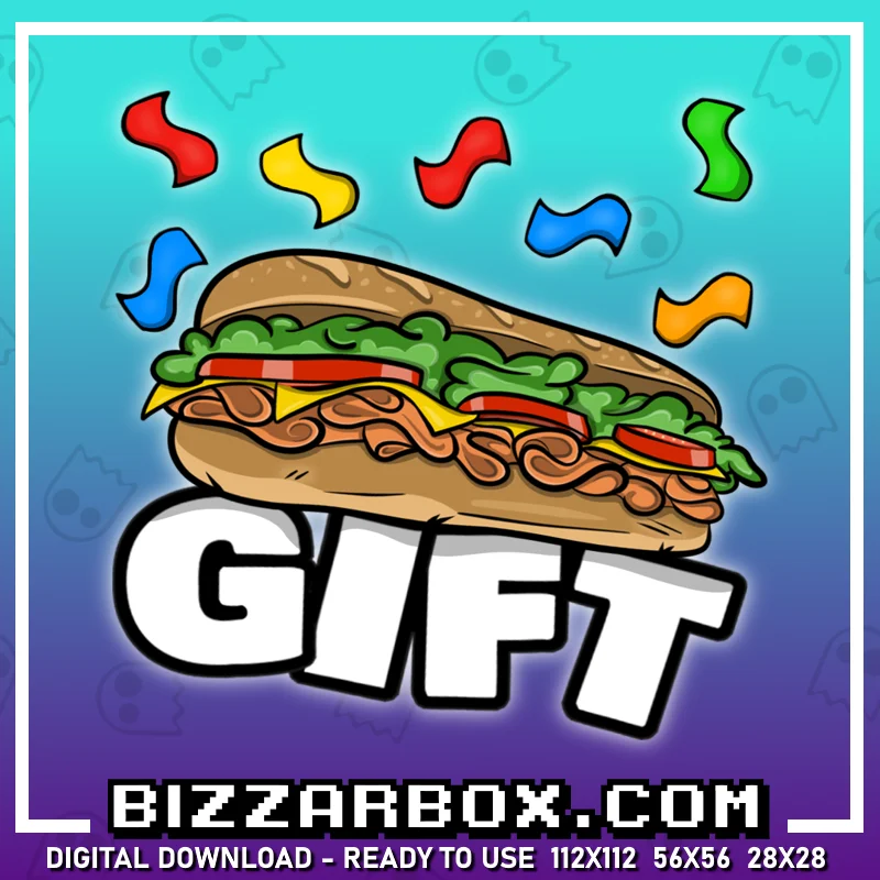 Twitch Streamer Emote - Gifted Sub Sandwich