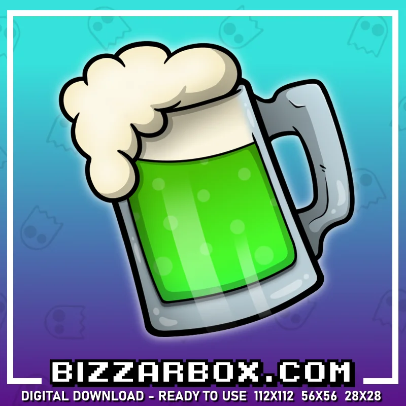 Twitch Channel Point Emote - Green Beer