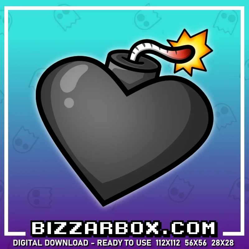 Twitch Streamer Emote - Heart Love Bomb