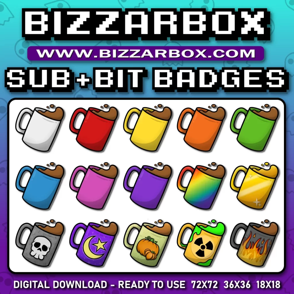 Twitch Sub Badges - Hot Coffee