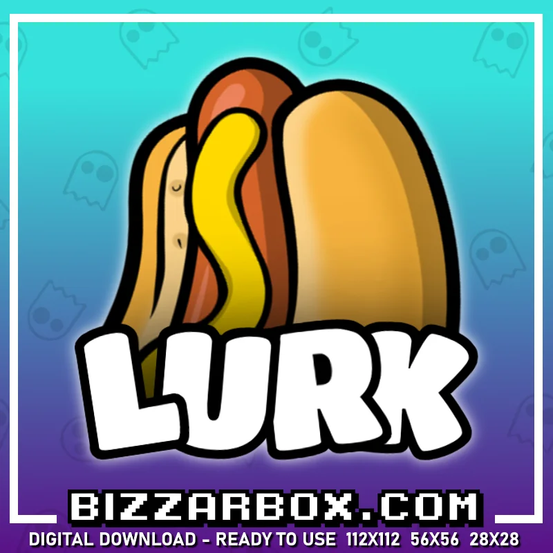 Twitch Streamer Emote - Hot Dog Lurk