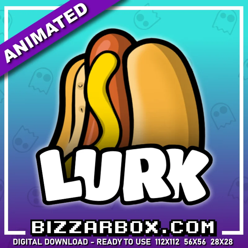 Twitch Animated Emote - Hot Dog Lurk