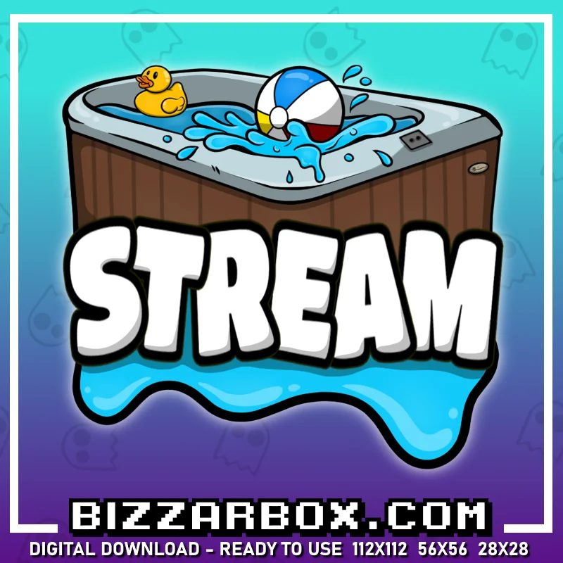 Twitch Streamer Emote - Hot Tub Stream