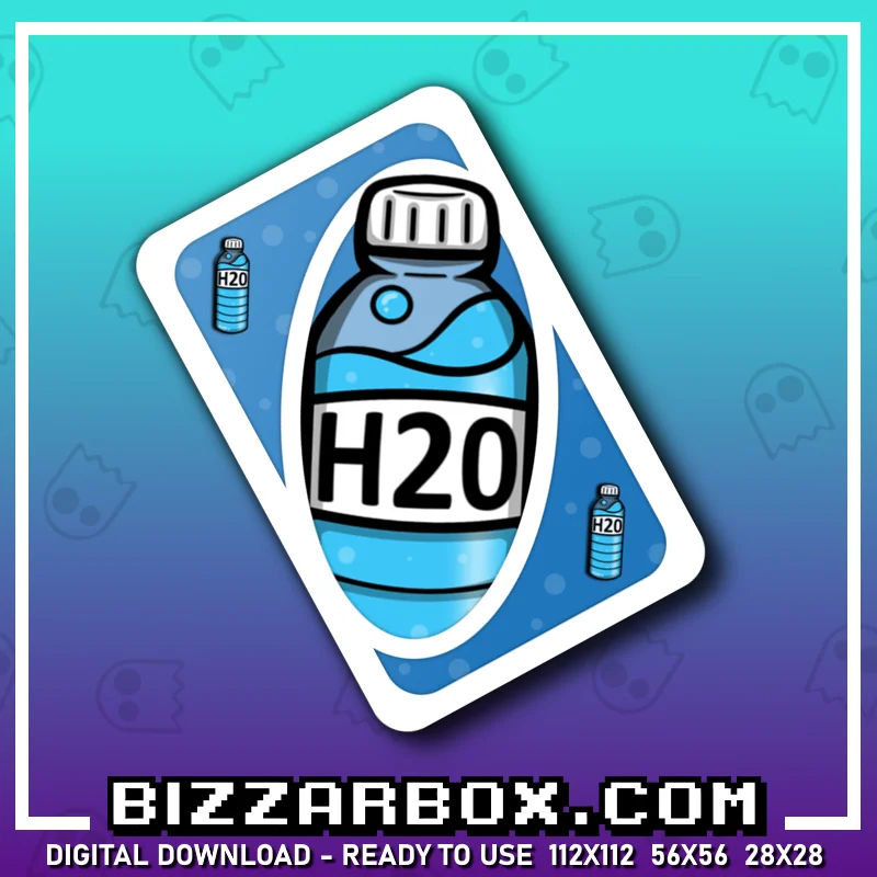Twitch Channel Point Emote - Hydrate Water Card