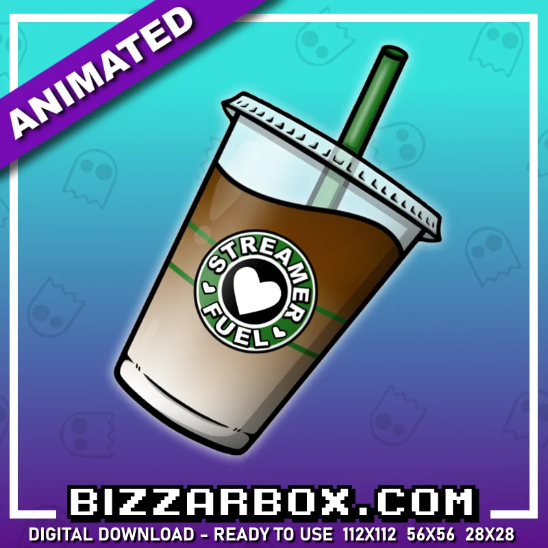 Twitch Animated Emote - Iced Coffee