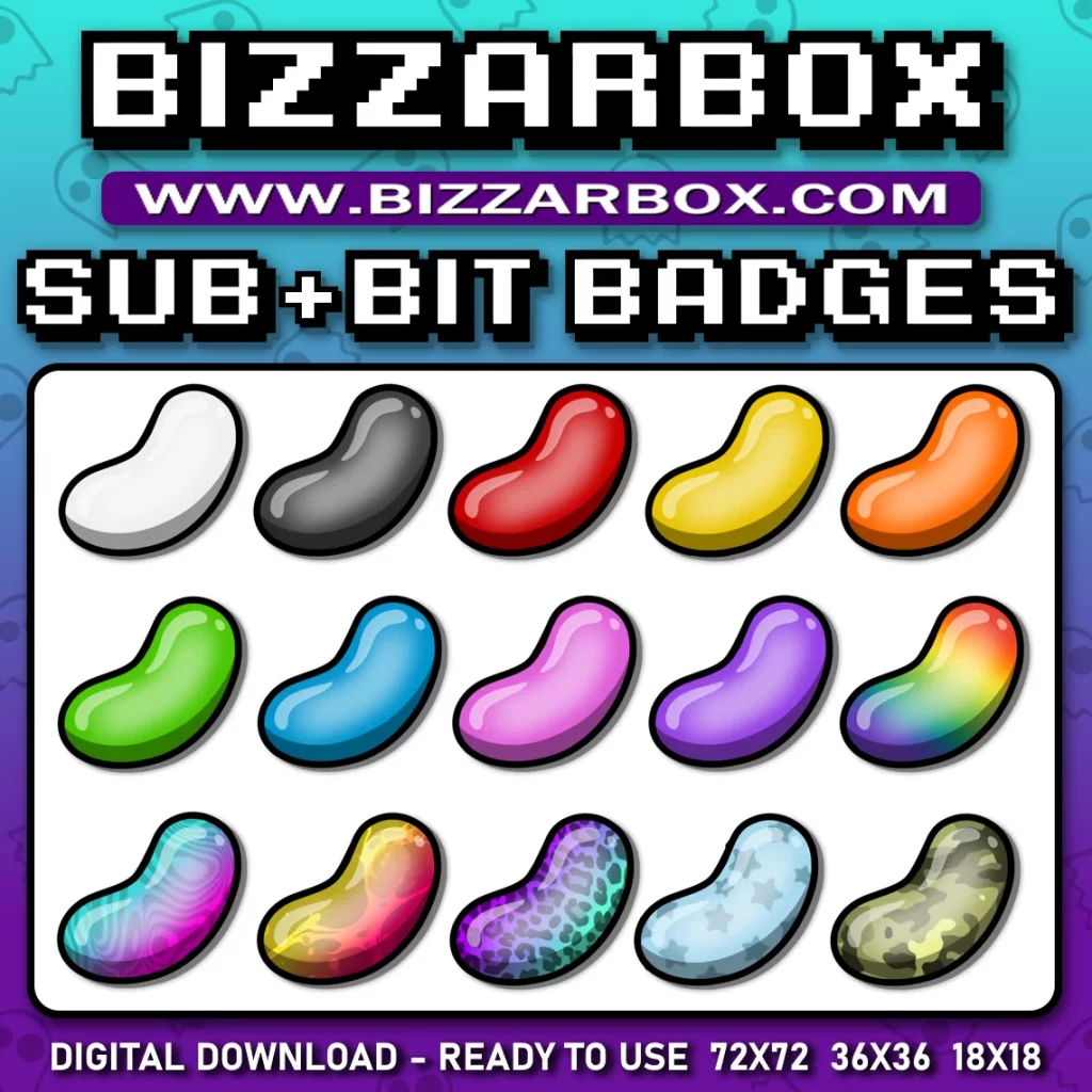 Twitch Sub Badges - Jelly Beans
