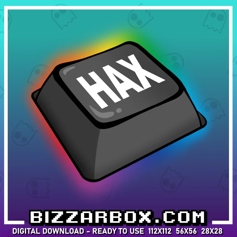 Twitch Streamer Emote - Keyboard Key HAX