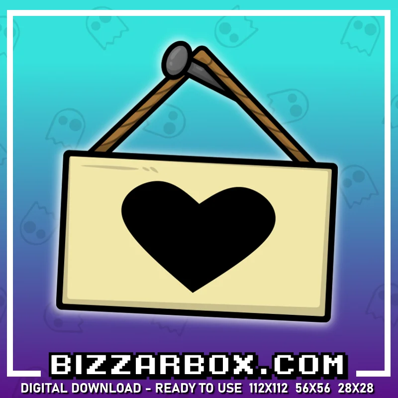 Twitch Streamer Emote - Love Heart Sign