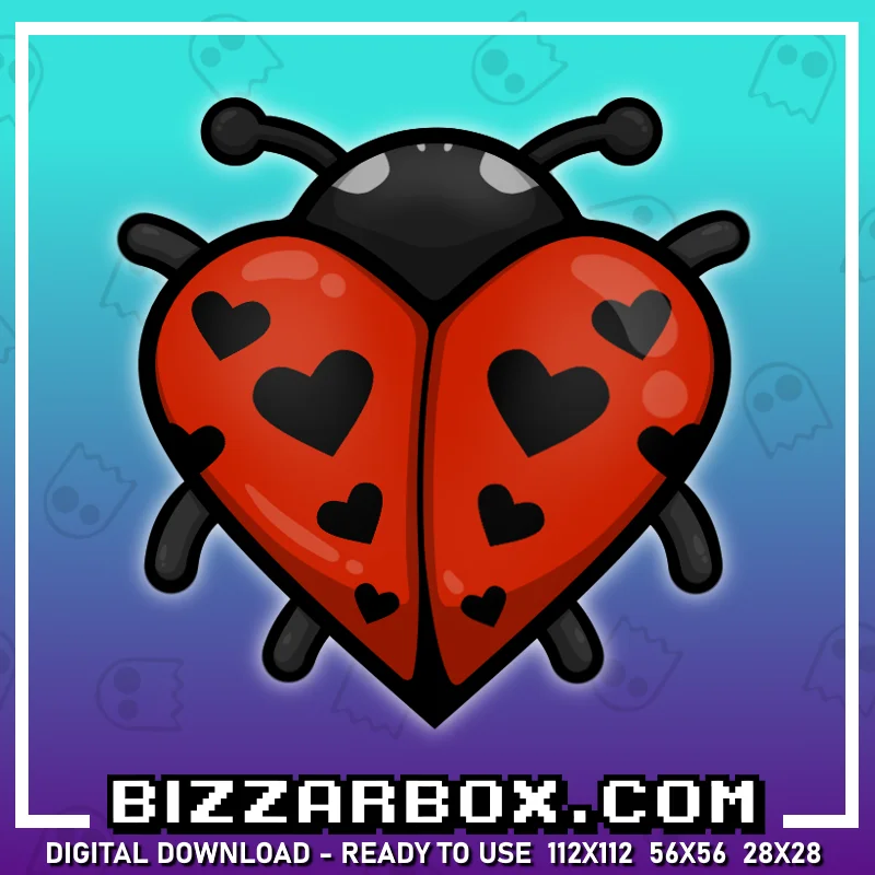 Twitch Streamer Emote - Lady Bug heart