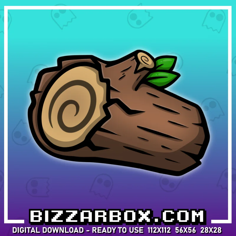 Twitch Streamer Emote - Wooden Log Wood