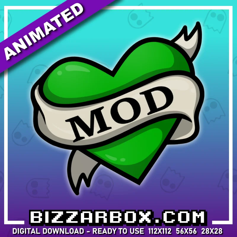 Twitch Animated Emote - Mod Love Heart