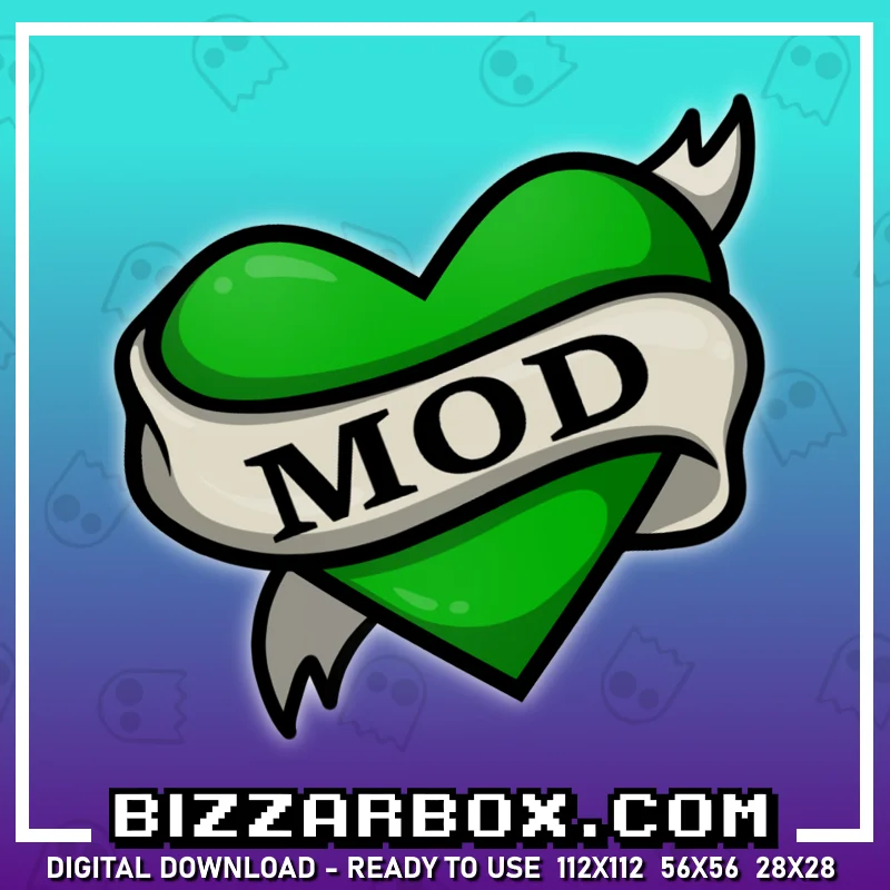 Twitch Streamer Emote - Mod Heart