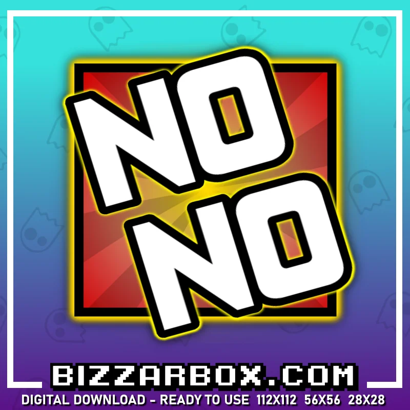 Twitch Streamer Emote - No No Square