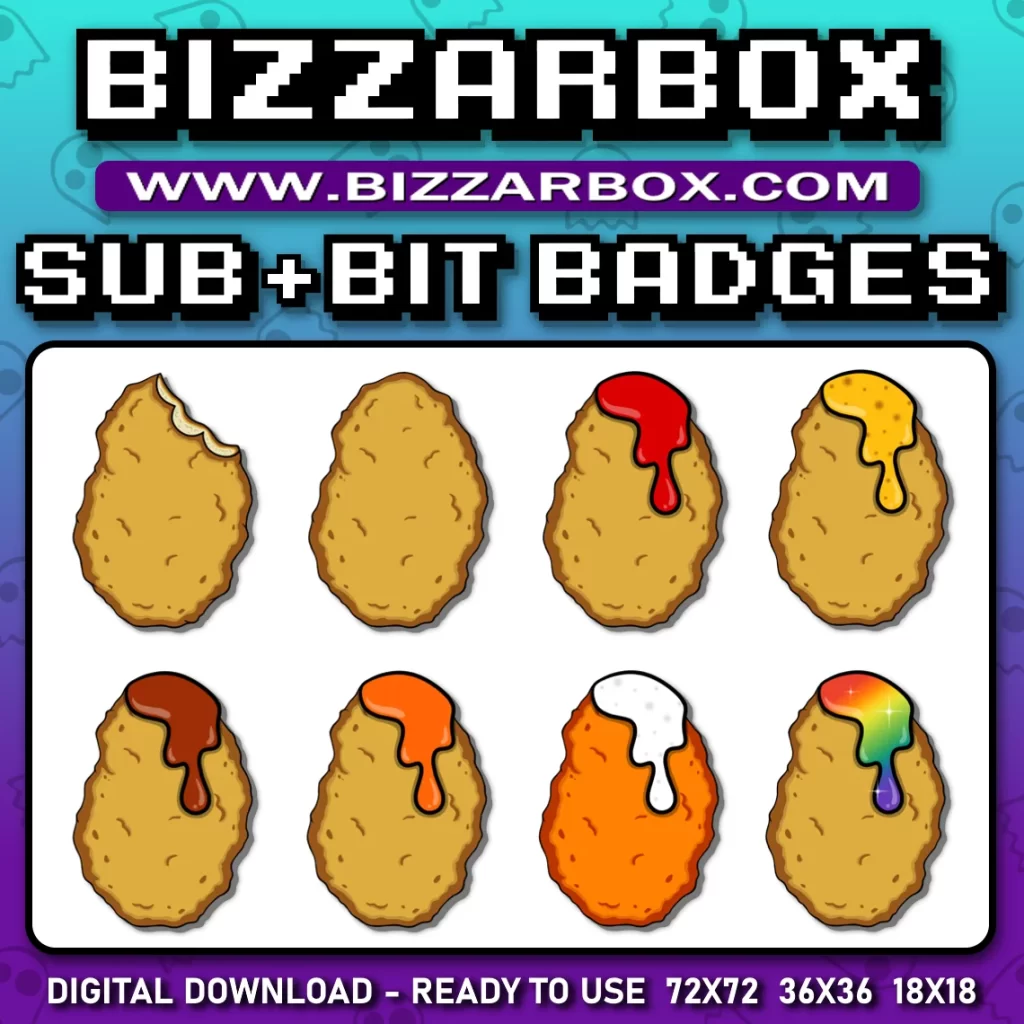 Twitch Sub Badges - Chicken Nuggets