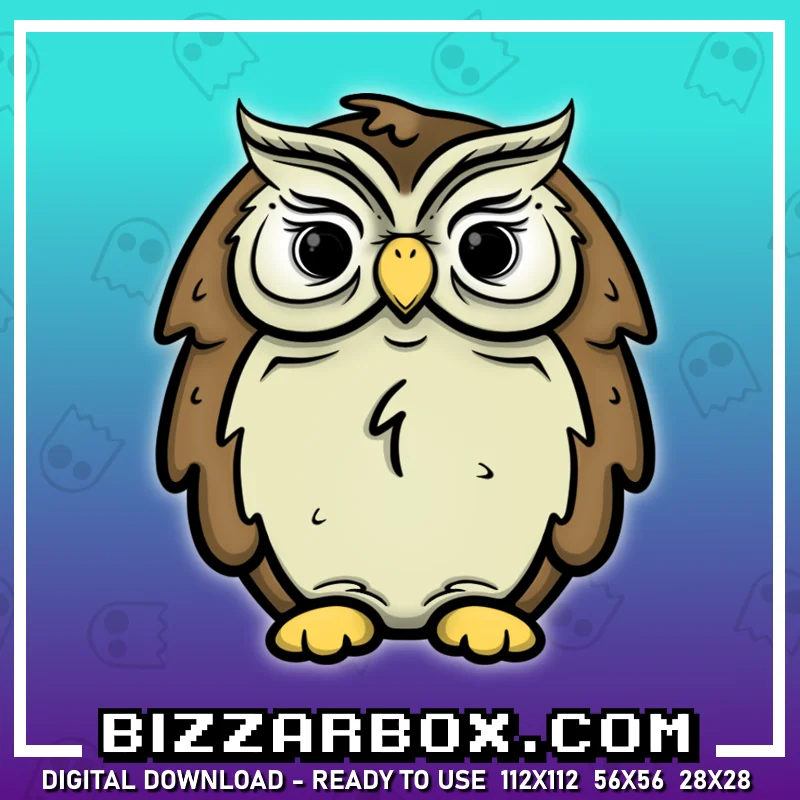 Twitch Streamer Emote - Cute Brown Owl