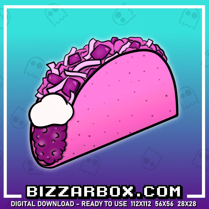 Twitch Streamer Emote - Pink Taco