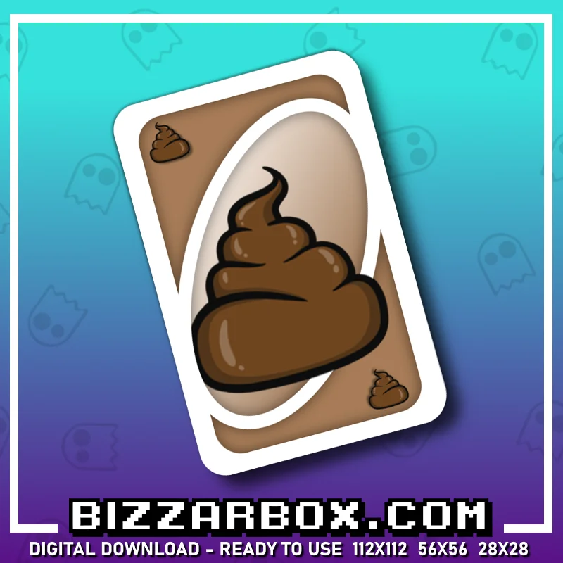 Twitch Streamer Emote - Poop Card