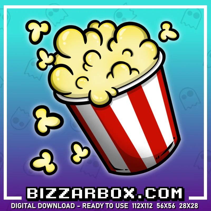 Twitch Streamer Emote - Popcorn Bucket