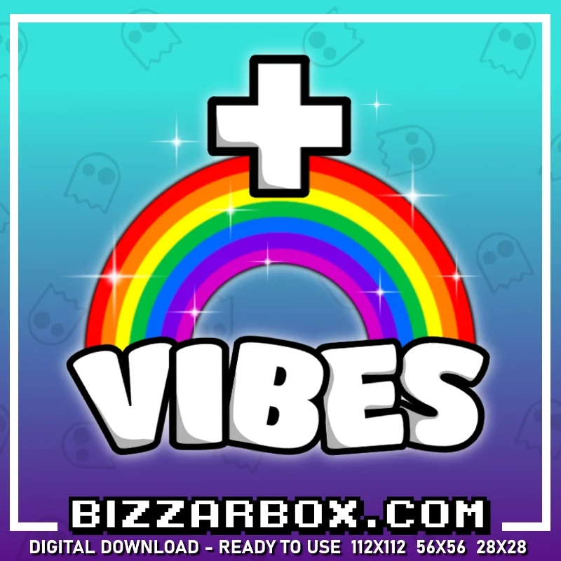 Twitch Streamer Emote - Positive Vibes Rainbow