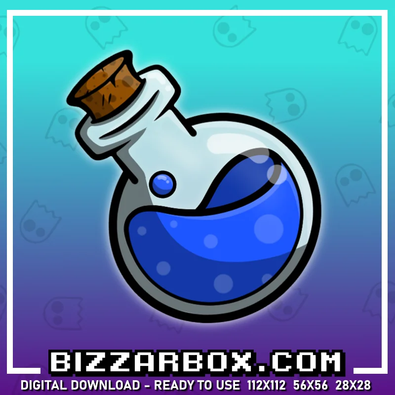 Twitch Streamer Emote - Blue Mana Potion Pot