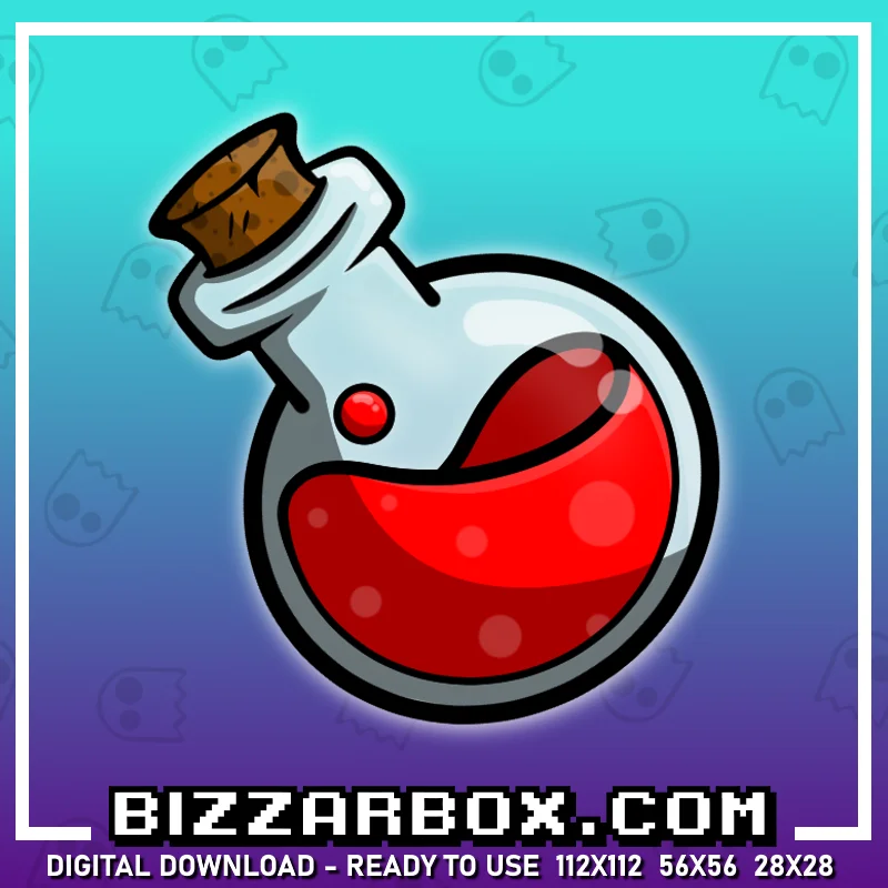 Twitch Streamer Emote - Red Health Potion Pot