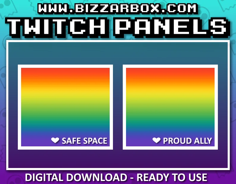 Twitch Stream Panels - LGBT Safe Space / Proud Ally Big